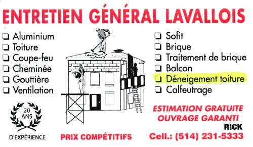 Entretien général lavallois à Laval